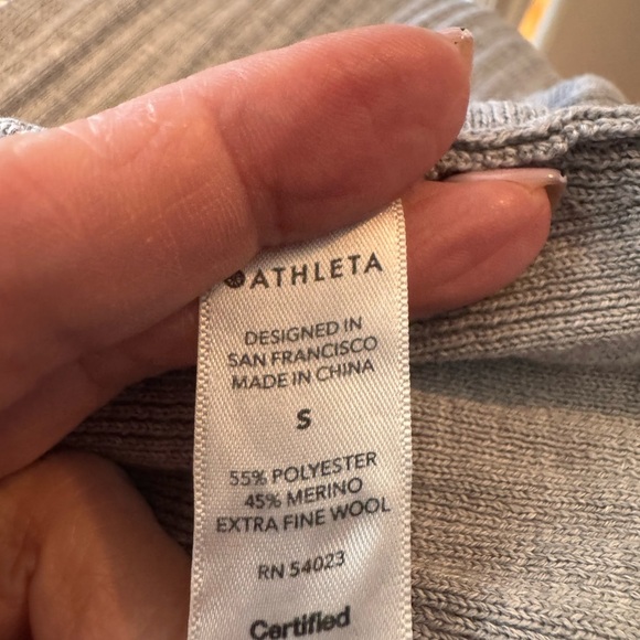 Athleta Light Gray Wool blend Solstice Wrap Cardigan - Picture 6 of 12